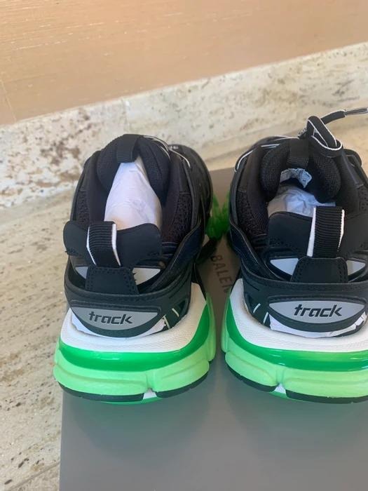 balenciaga track black and green