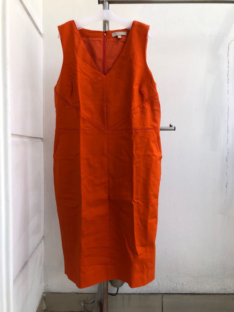 Banana republic orange dress clearance