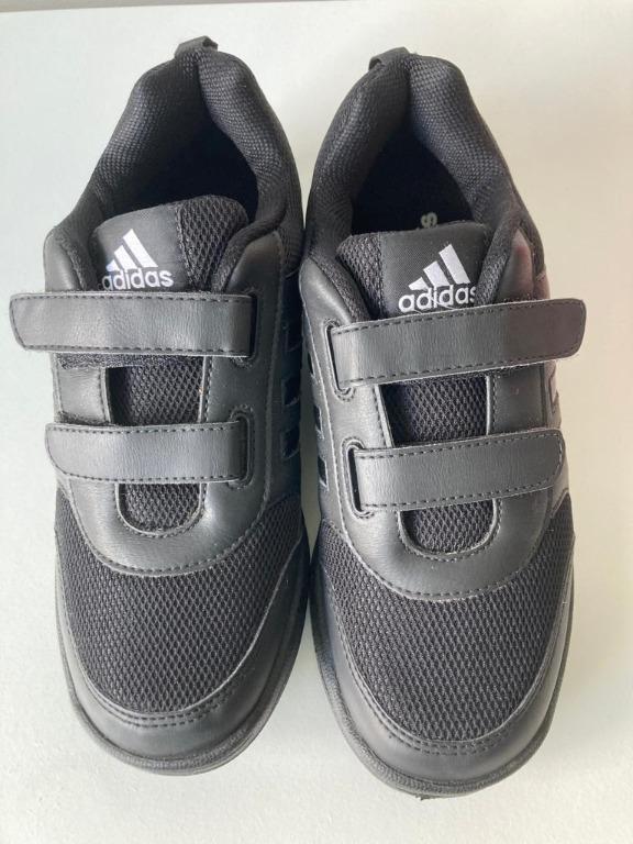 Adidas black school shoes sales