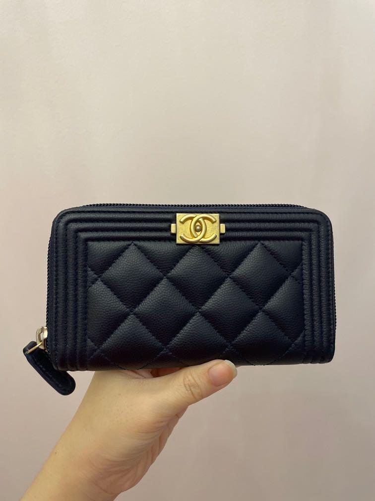 Boy chanel sales zipped wallet