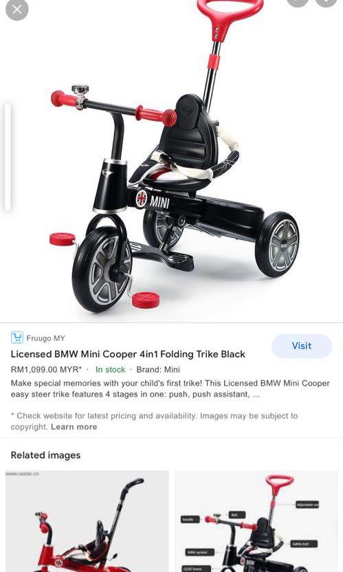 RASTAR MINI Licensed opposing Tricycle