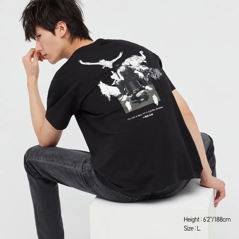 Jujutsu Kaisen JJK Manga UT Uniqlo Megumi Shirt Free Mail Mens Fashion  Tops  Sets Tshirts  Polo Shirts on Carousell