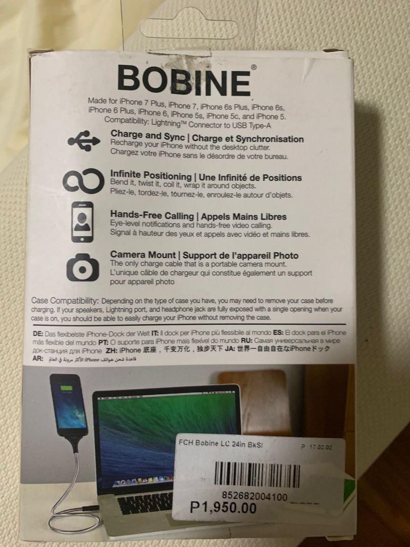 Bobine Flexible Iphone Dock (Category: Cables & Adaptors) located in Quezon City. Submitted by agp_loved (Listing ID 1105663047, Image 2). Description: 0.6 meters/ 24 inches. charger and stand in one. made for iphone..
