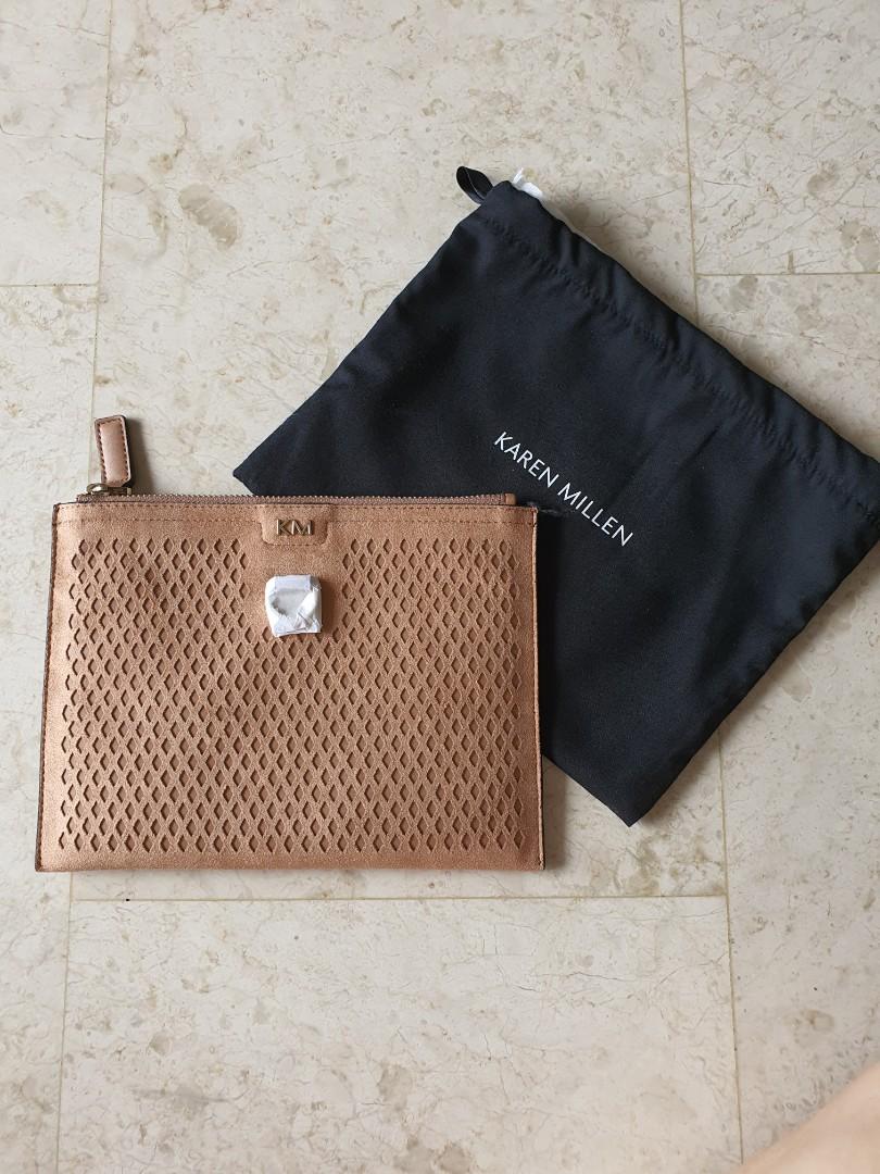 Brand New Karen Millen Wristlet Pouch in Dusty Pink