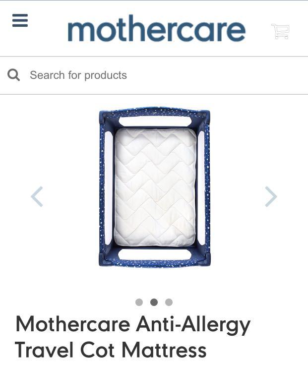 Travel cot mattress mothercare sale