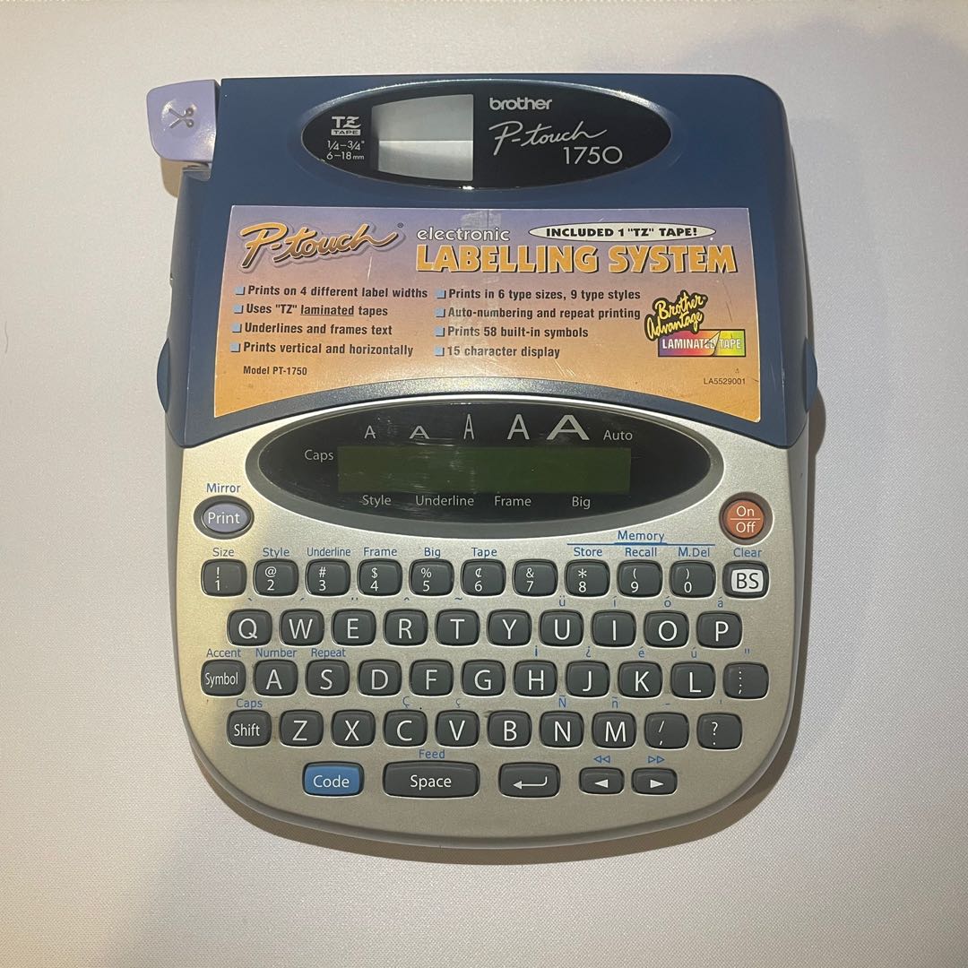 Brother PTouch 1750 Electronic Labelling System Label Maker, Computers