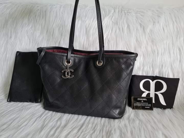 Chanel Caviar Shopping Fever Tote with Pouch Luxury Bags