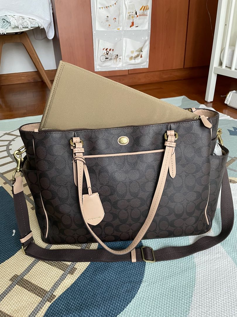 coach brown diaper bag