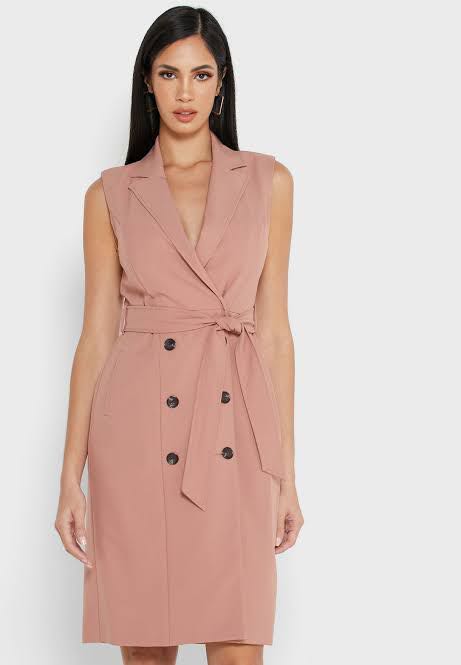 Dorothy Perkins Trench Dress in Old Rose Women s Fashion Dresses