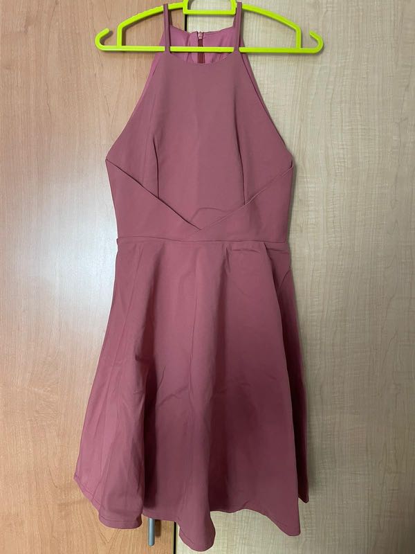 forevermore dusty purple skater dress