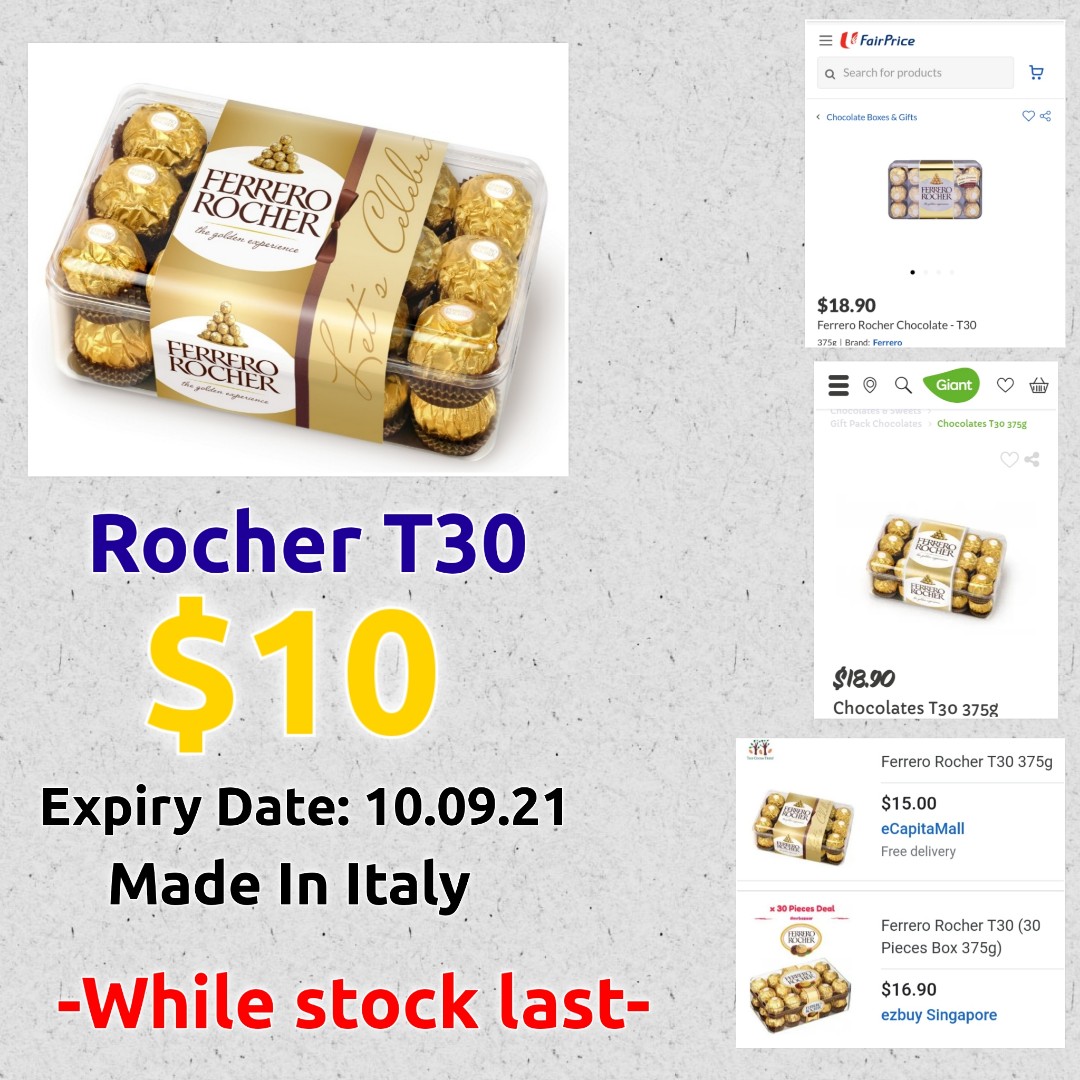 Ferrero Rocher T30 Clearence Price Food Drinks Other Food Drinks On Carousell