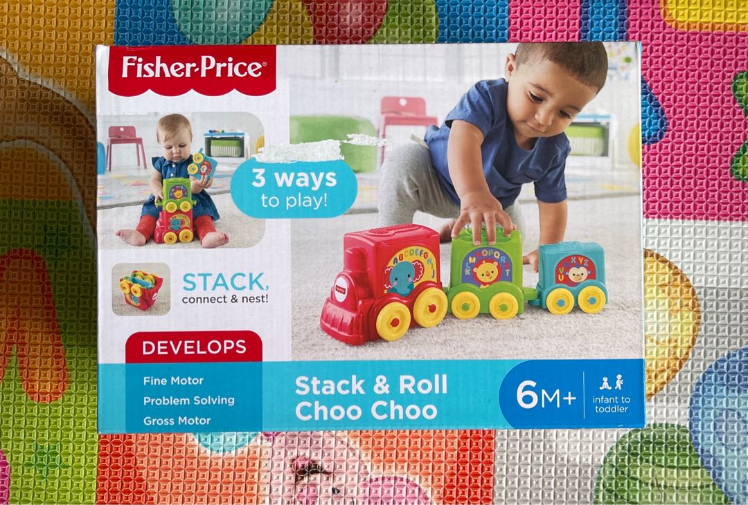 Fisher-Price Stack And Roll Choo Choo Stacker Von Mattel - Lernspielzeug Für Kleinkinder