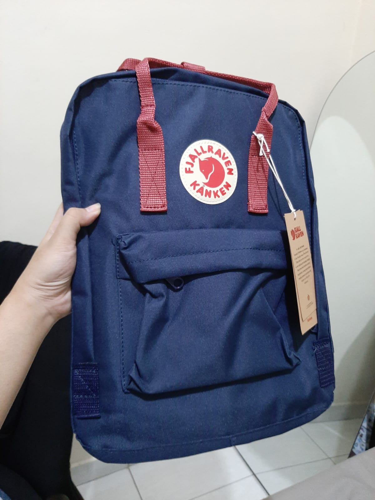 Kanken navy ox red store