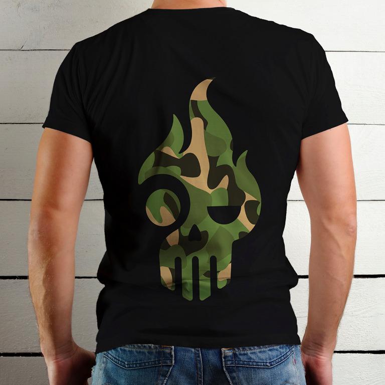 SALE Designer T Shirt Fashion ARMY Logo Black Tees Men s