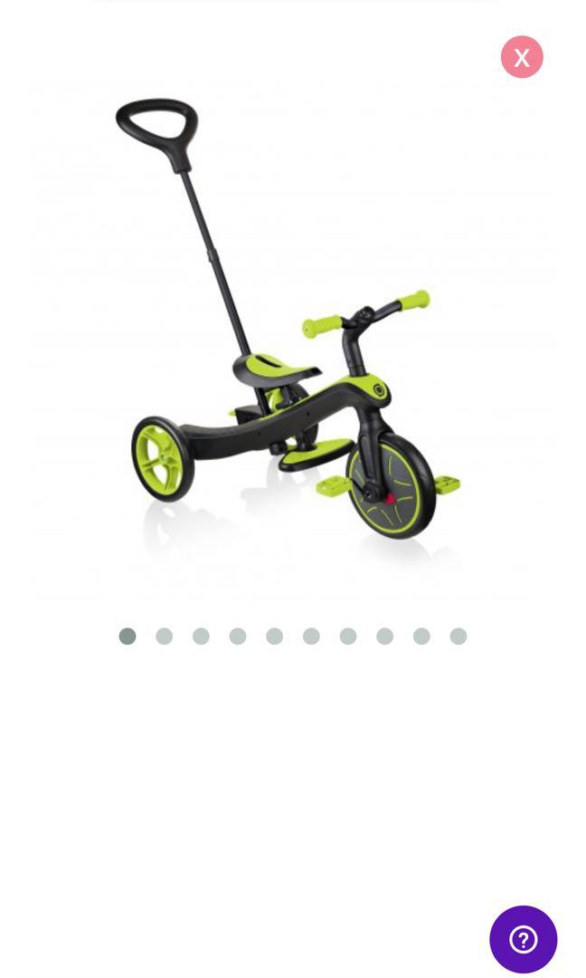 Globber Explorer Trike 4 in 1 (2020 Model) - Lime Green, Babies & Kids,  Going Out, Strollers on Carousell
