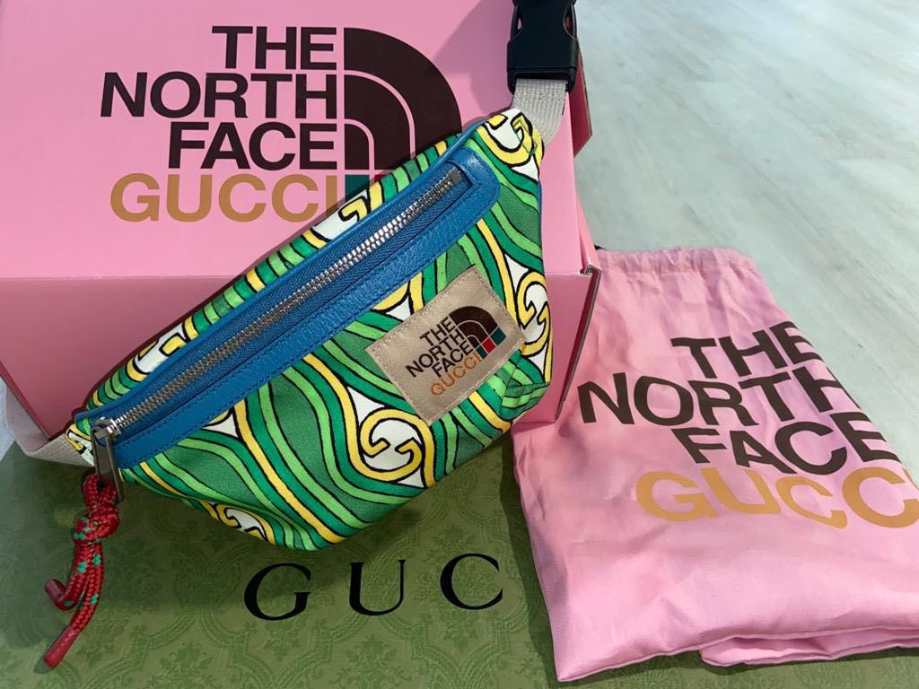 Gucci x The North Face Belt Bag Green in Canvas with Antique Silver-tone,  Luxury, Bags & Wallets on Carousell
