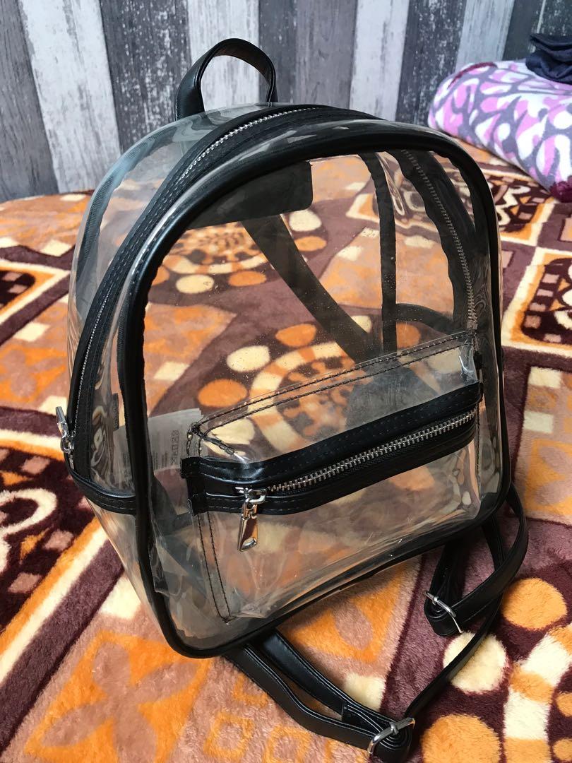 HARGA PAS h m transparent mini backpack Fesyen Wanita Tas