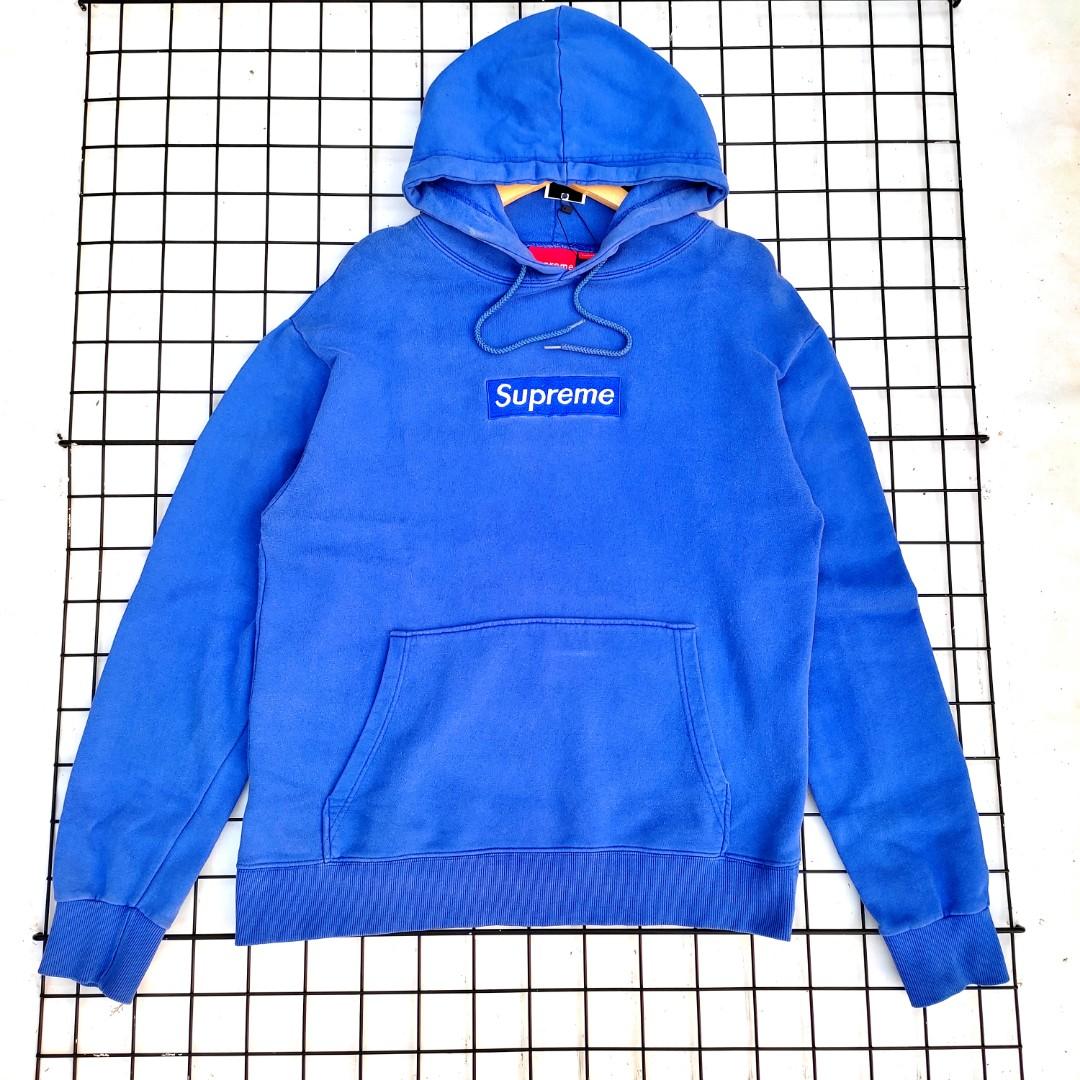 Hoodie SUPREME BOX LOGO ROYAL BLUE