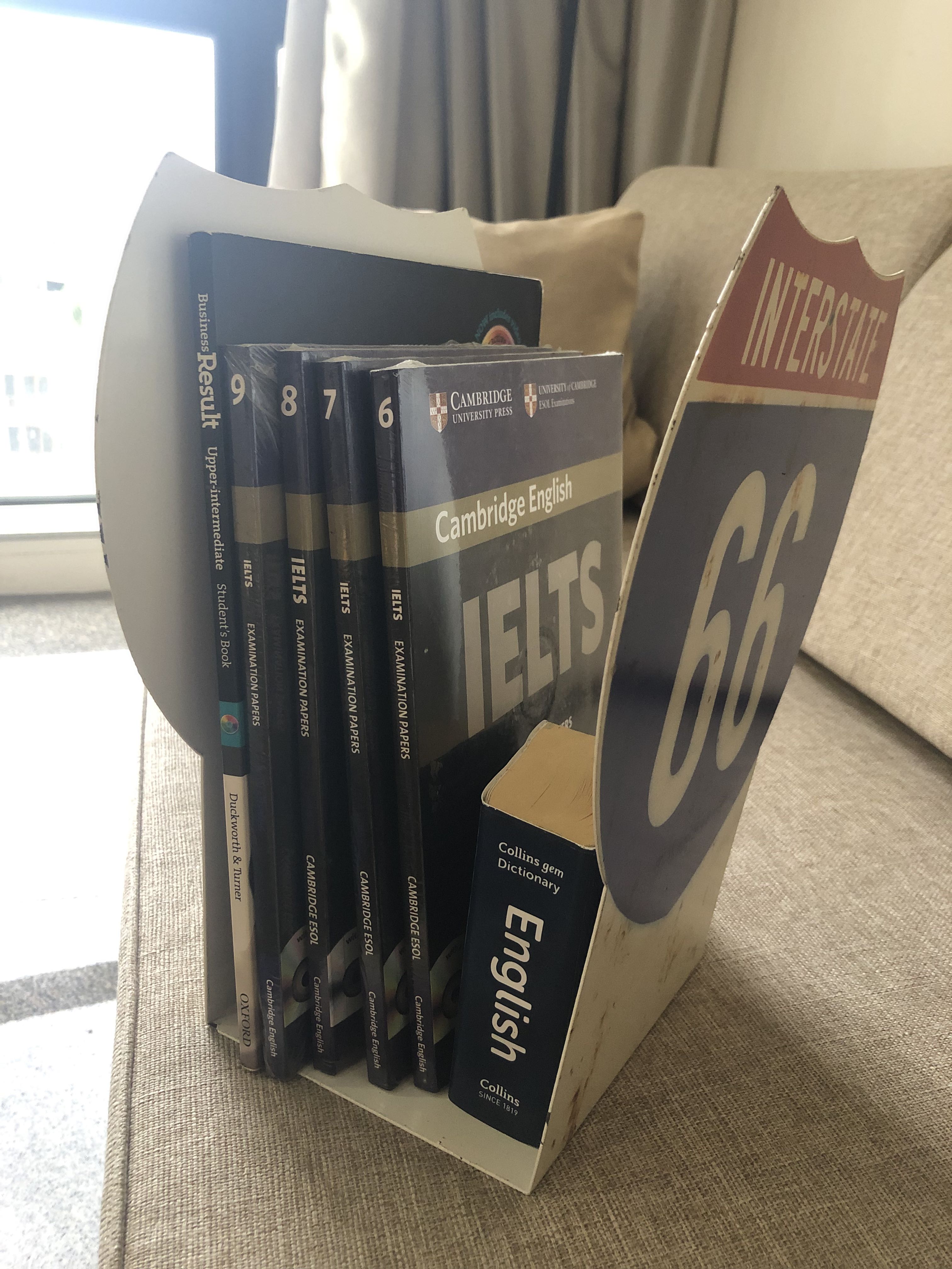 IELTS + Collins dictionary + book rack, Hobbies & Toys, Books