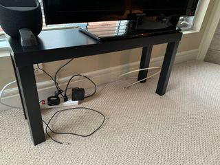 IKEA type black tv bench