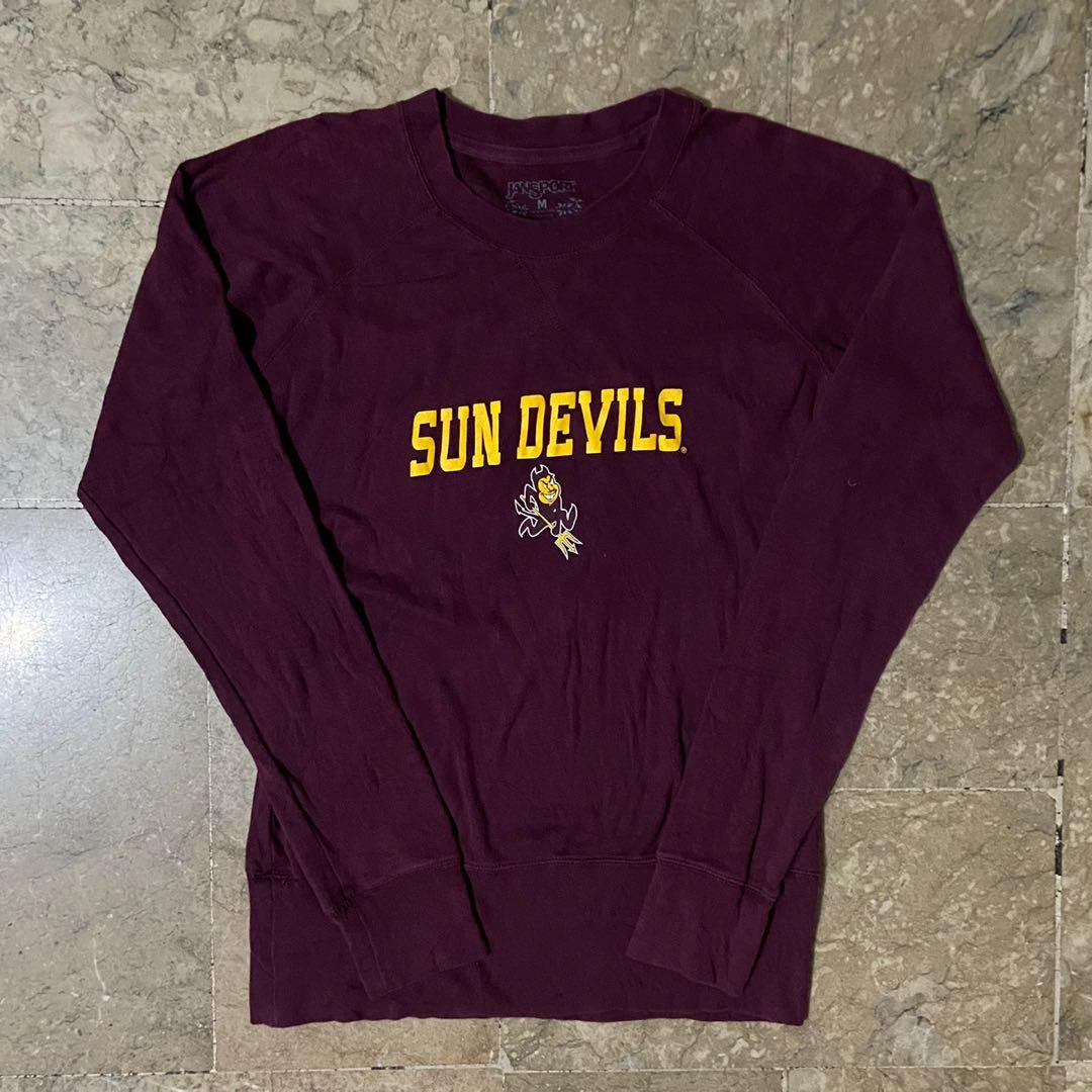 Jansport Women's Sun Devils Pullover (Category: Longsleeves) located in Paranaque City. Submitted by _thebasement (Listing ID 1105648780, Image 1). Description: -M on tag but only fits XS-S (12 x 19) -needs wash.