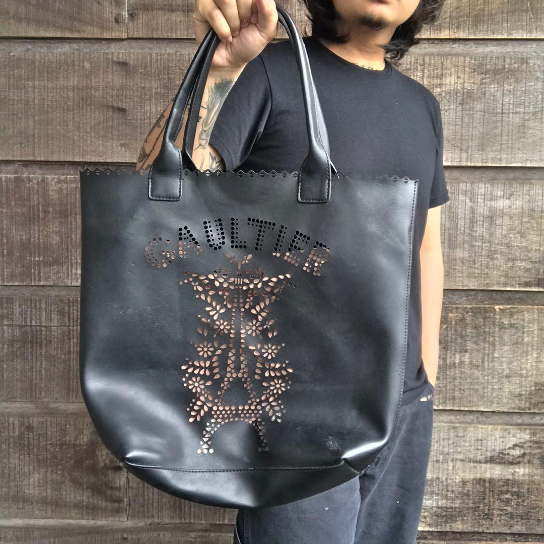 Jean Paul Gaultier leather tote, Luxury, Bags & Wallets on Carousell