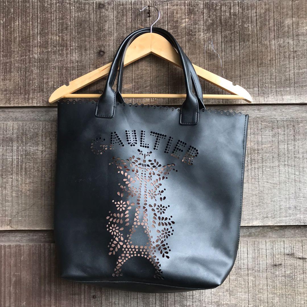 Jean Paul Gaultier leather tote, Luxury, Bags & Wallets on Carousell