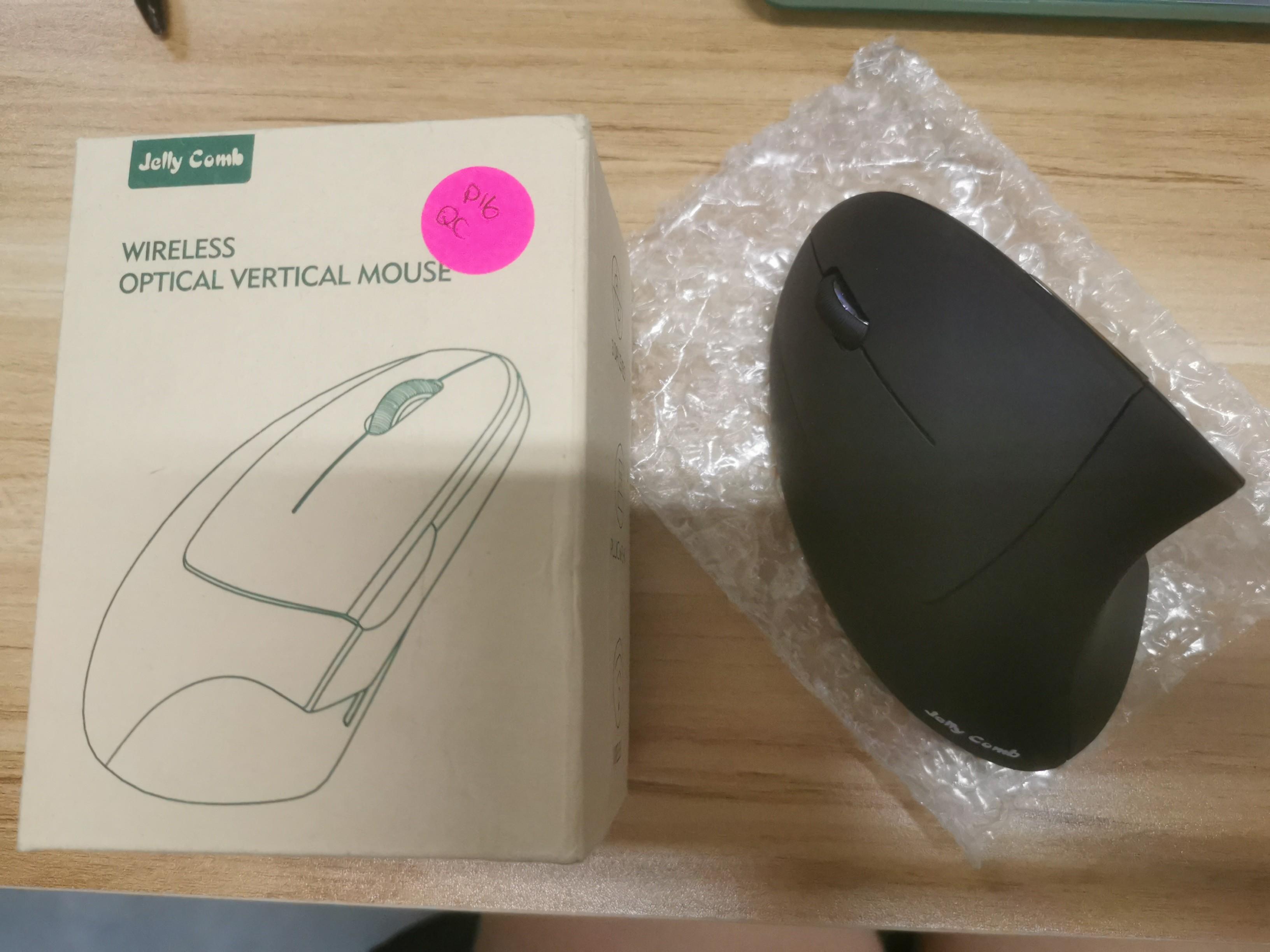 Jelly Comb Ergonomic Mouse Left Hand, MV016 2.4G Lefthanded Wireless