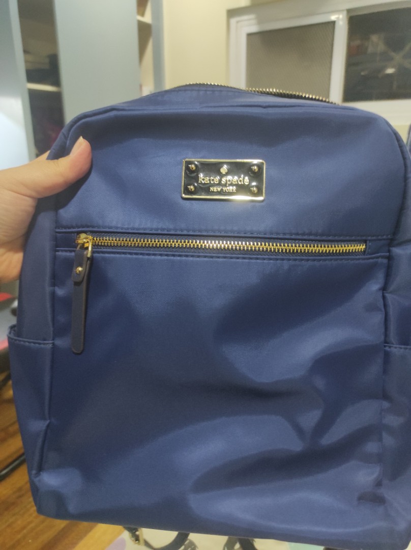 Kate Spade Backpack Navy Blue, Women's Fashion, Bags & Wallets, Backpacks  on Carousell