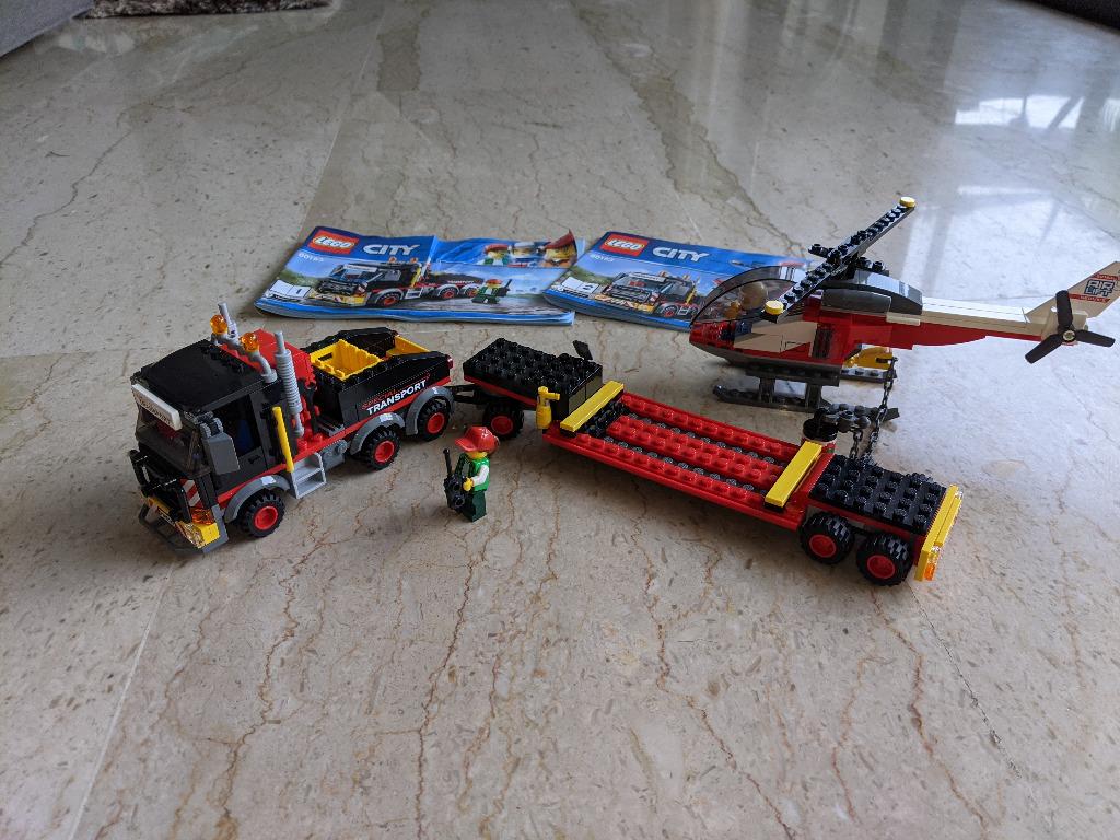 LEGO City Heavy Cargo Transport 60183 Toy Truck Building Kit with Trailer Toy Helicopter and Construction Minifigures 310 Pieces Hobbies Toys Toys Games on Carousell