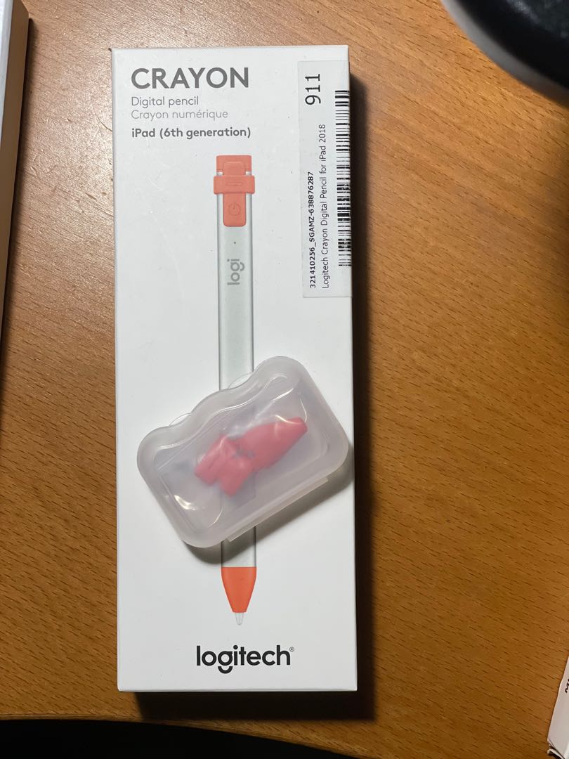 Logitech Crayon Digital Pencil Orange with replacement tip set