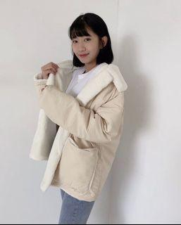Louis 俞丁同款 翻領QQ毛外套#吃土