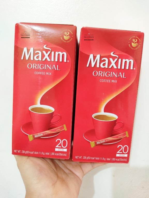 Maxim Original 20s (Category: Beverages) located in Pasay City. Submitted by timelyfavorito1 (Listing ID 1105655491, Image 1). Description: Expiration Date: 11/2022 Maxim original coffee is an instant coffee mix that uses the unique flavor recovery technology which remains a secret known only to those who use it. Maxim original coffee uses a medium roast, which brings out the rich flavor and aroma of the instant coffee mix. Feel the happiness and