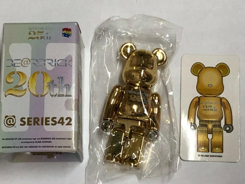 Medicom Be@rbrick 100% Bearbrick Series 42 Secret Gold 25th Hajime