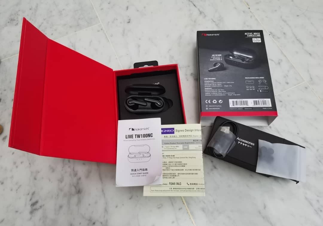 Nakamichi Live TW100NC Active Noise Cancelation True Wireless Earbuds