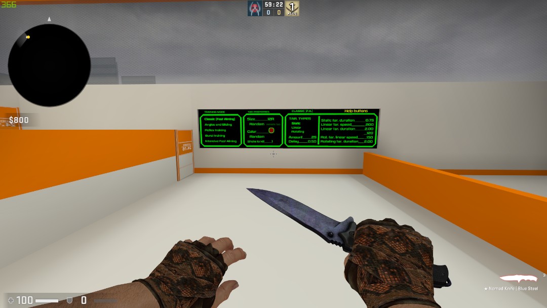 Nomad Knife | Blue Steel (CS GO Knife), Video Gaming, Gaming ...