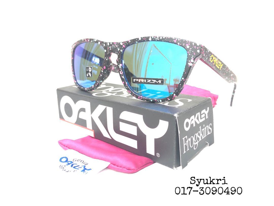 Oakley frogskins splatter black, Men's Fashion, Watches & Accessories,  Sunglasses & Eyewear on Carousell