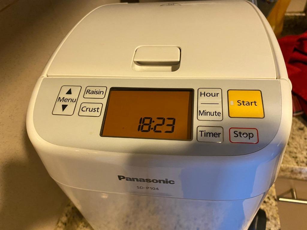 Panasonic bread maker (Category: Breadmakers) located in Singapore. Submitted by tanmayb (Listing ID 1105628484, Image 2). Description: In excellent condition. Was bought a few months ago and is rarely used. Can provide original warranty card, instructions booklet and recipe booklet (booklet has stains) ---- Automatically mixes, kneads, rises and bakes bread with a press of a button. The yeast dispenser automatically adds in the dry yeast at a pr