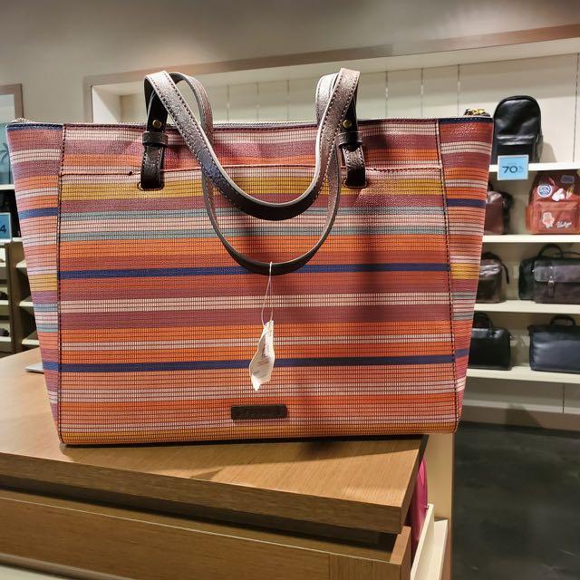 Fossil rachel best sale tote stripe