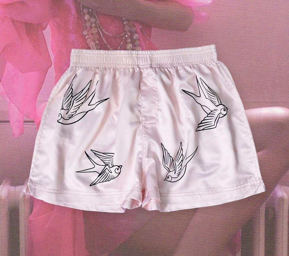 Silk boxers - Randolf tattoo design (Category: Shorts) located in Pasig City. Submitted by saltnpepper08 (Listing ID 1105670371, Image 3). Description: 700 for the tattoo design boxers size: medium on tag rfs: too small on me one tattoo print photos from Randolf website 😊.