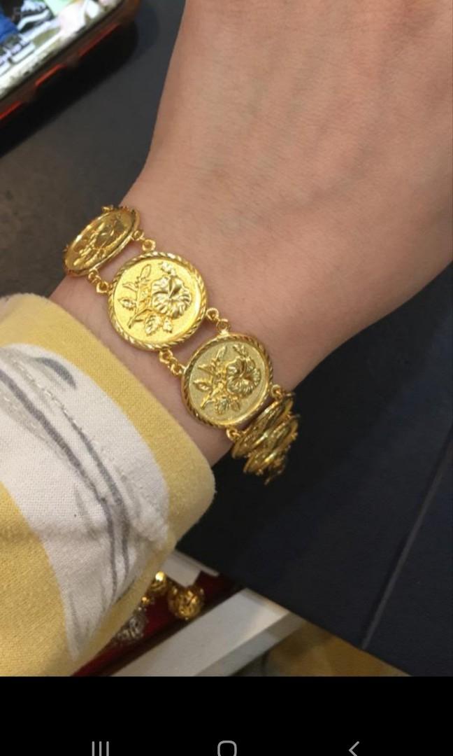 Rantai Tangan Duit Syiling Gold 916 Preloved Luxury Accessories On Carousell
