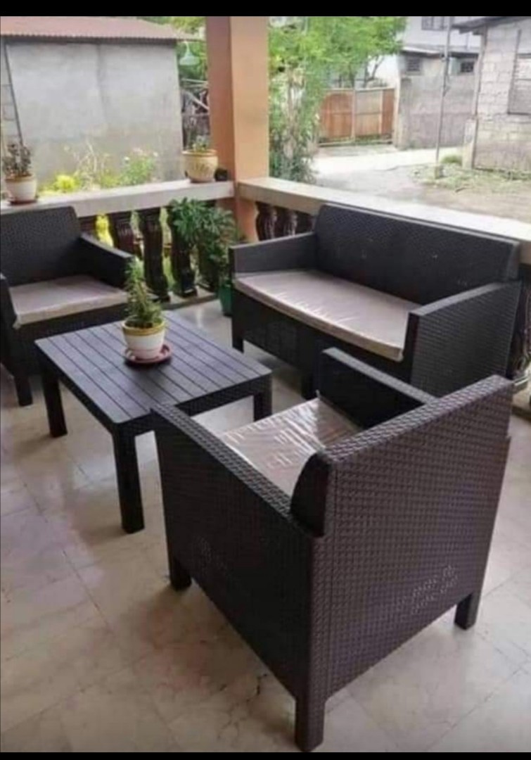 RATTAN VINTAGE SALA SET, Furniture & Home Living, Furniture, Sofas on ...