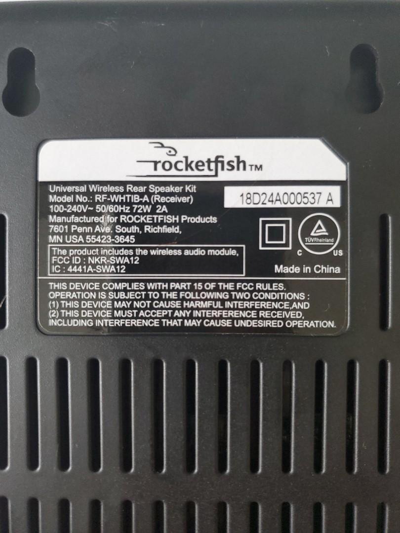 Rocketfish Wireless Rear Speaker Kit, 音響器材, 可攜式音響設備 Carousell