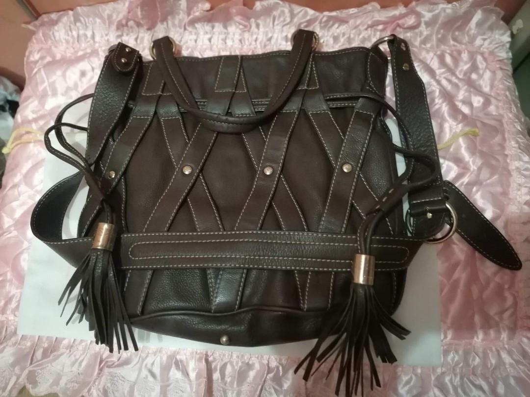 Sale LANCEL Paris genuine leather 2 way medium bag, Luxury, Bags & Wallets  on Carousell