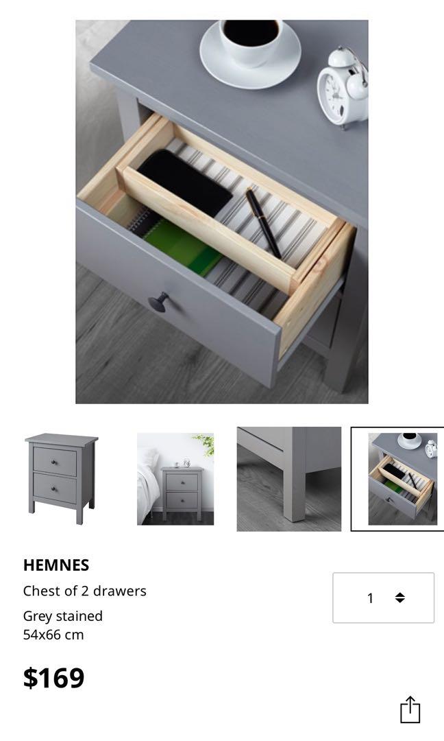 IKEA Scandinavian Bedside table , Furniture & Home Living, Furniture, Other Home Furniture on