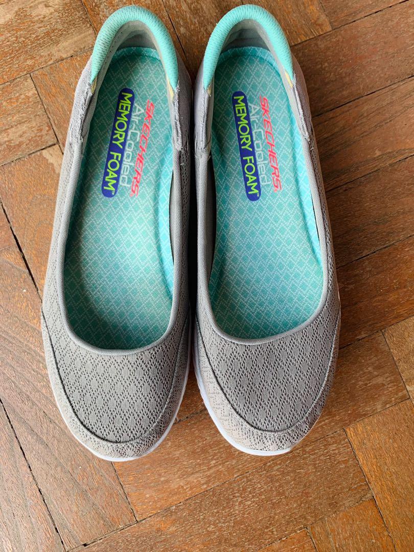 Skechers Air Cooled Memory Foam Slip on Shoes Women s Fashion