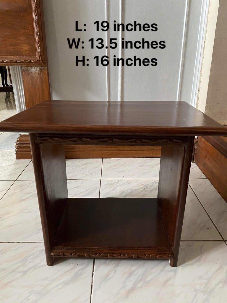 Solid Narra Side Table, Furniture & Home Living, Furniture, Tables