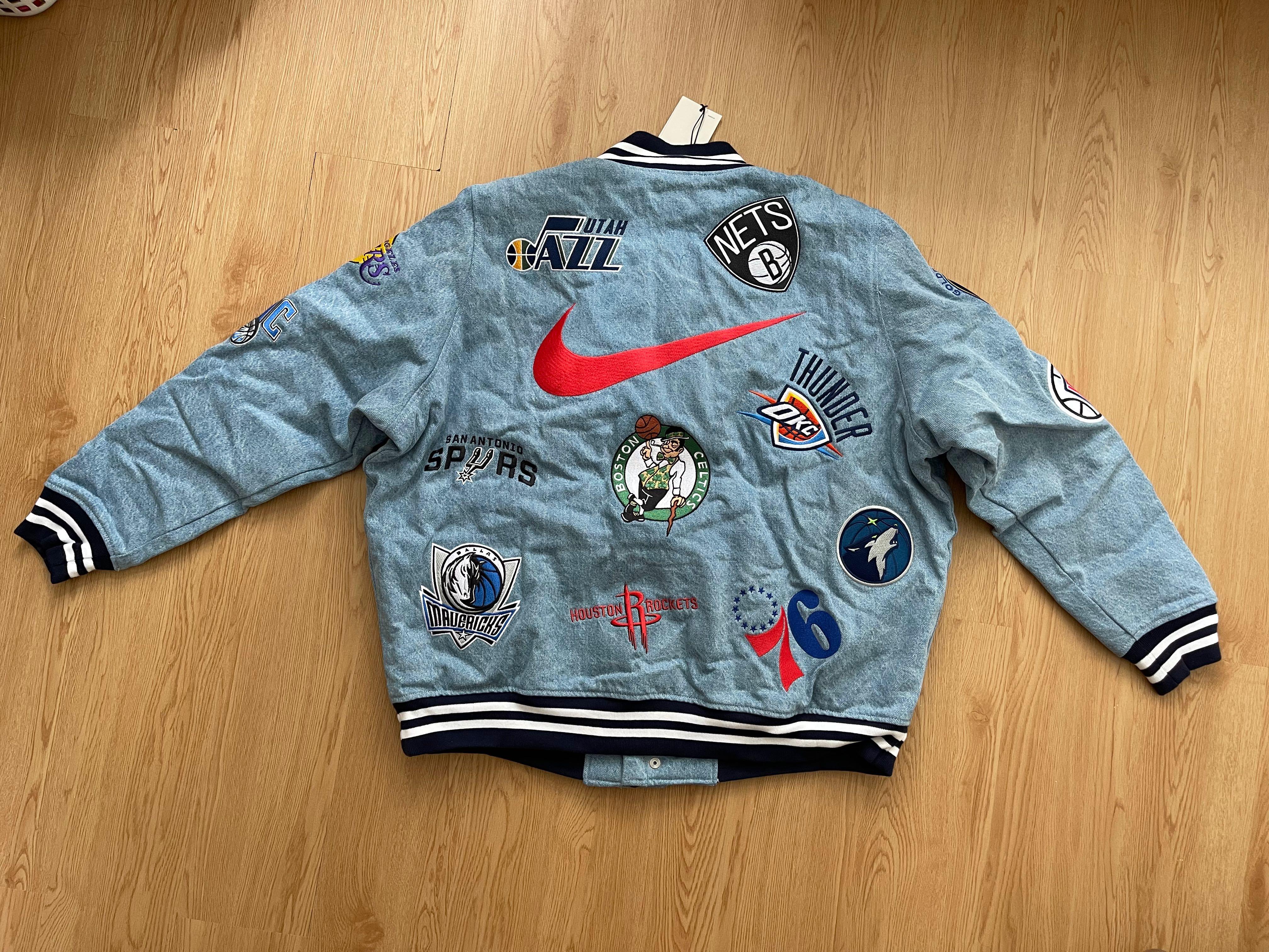 Supreme Nike/NBA Teams Warm-Up Jacket Denim, 男裝, 外套及戶外衣服