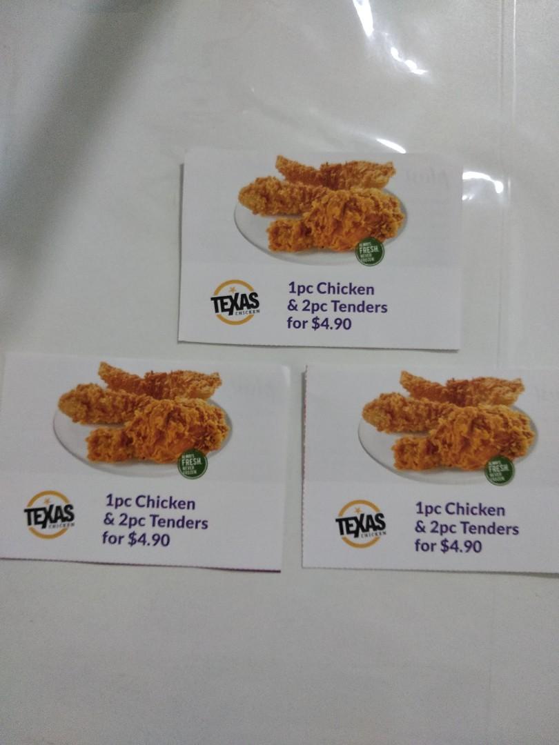 Texas chicken 1pc chicken & 2pc tenders for 4.90, Tickets & Vouchers