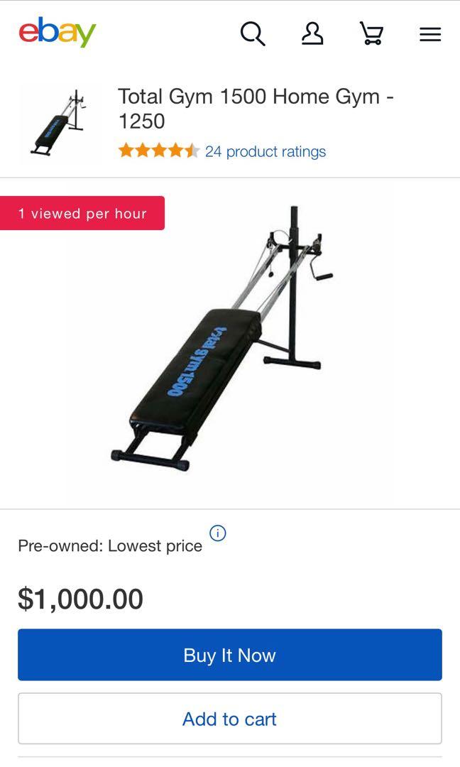 Total gym hot sale 1500 price